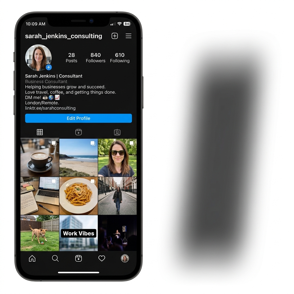 Instagram Profile Before Optimization